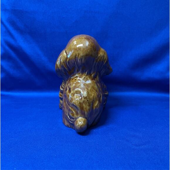 Brown Ceramic Cocker Spaniel Dog Figurine with Glass Eyes - Picture 4 of 7